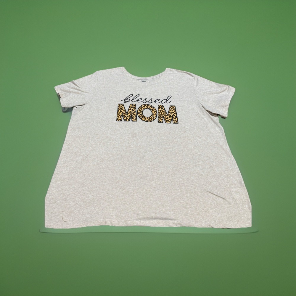 Woman's Blessed Moms T Shirt Short Sleeve 2x